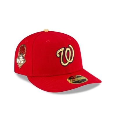 Washington Nationals Gorra | New Era MLB Gold Collection Low Profile 59fifty Fitted Cap Mexico - Rojos